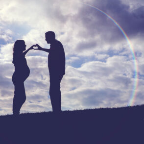 Stunning Silhouette Maternity Portrait