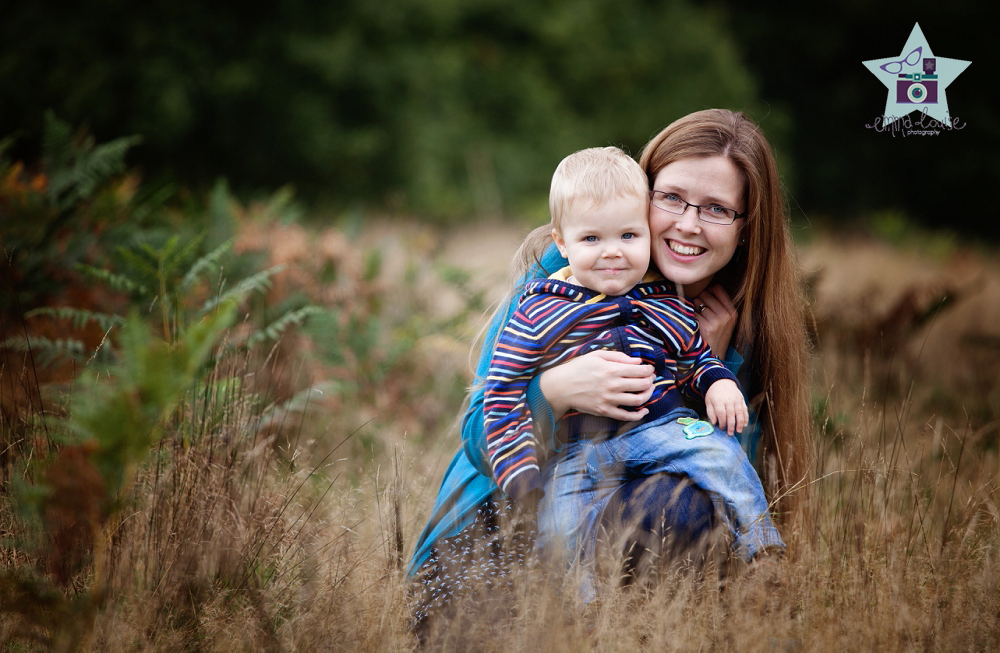 Mum and son family portrait in Knole Park