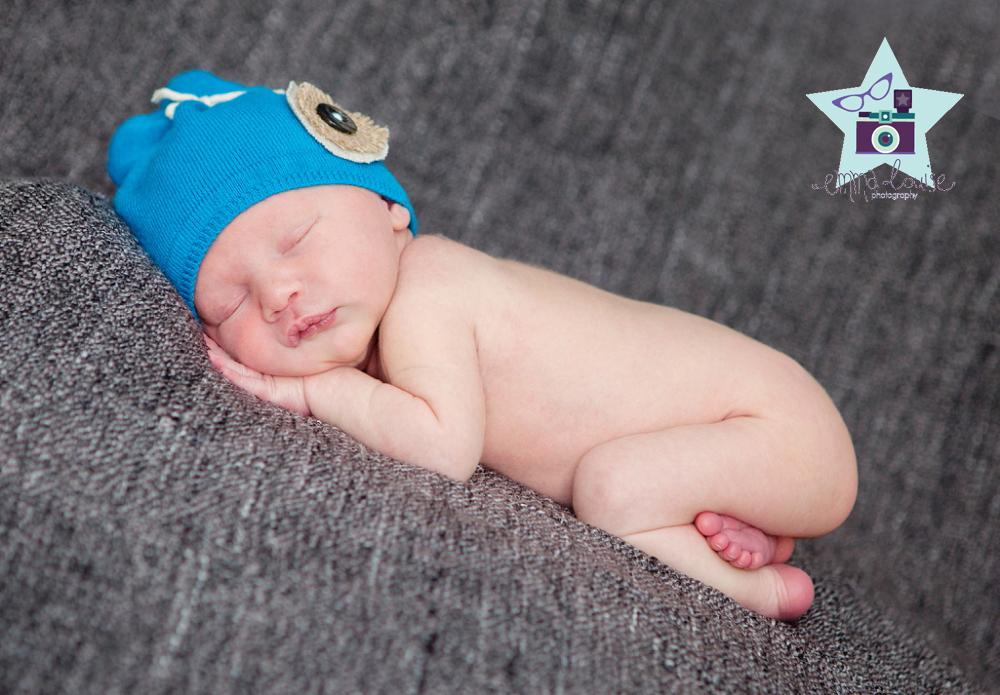 Newborn Portrait baby on front pose