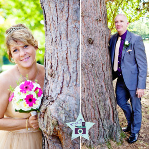 Bride and Groom Pose at Sidcup Registry Office