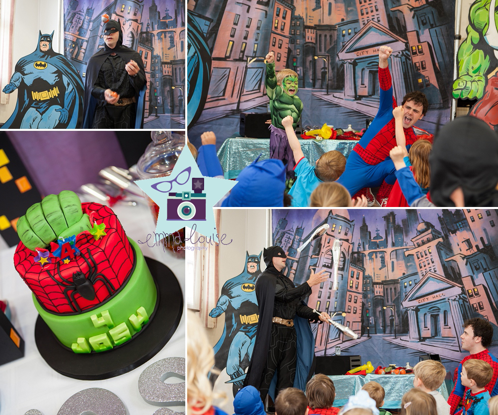 Superhero Themed Birthday Party Photography