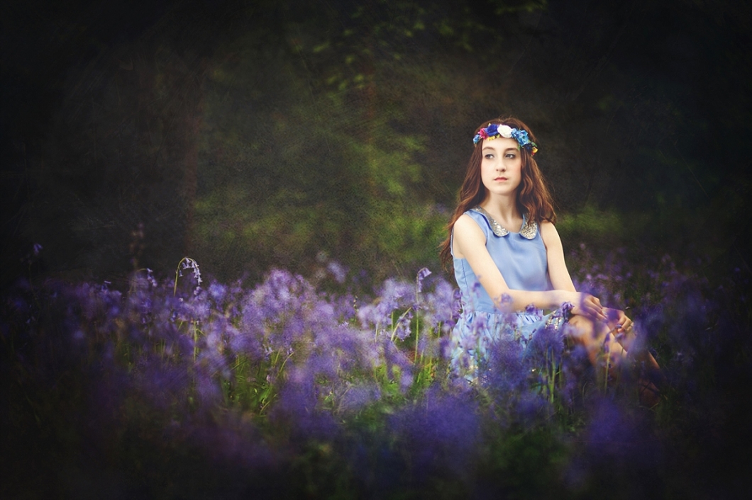 Girl in the Bluebells - Portrait Photography Oxted Surrey